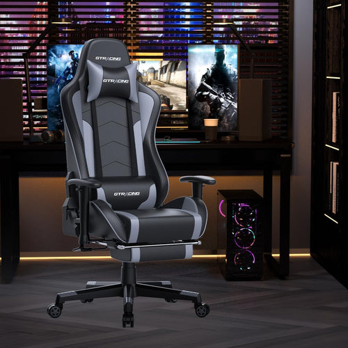 Bluetooth Gaming Chair With Footrest For Home Office