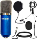 5Core Micrófono para Pódcast Todo en Uno Kit Profesional Condensador Diafragma Grande con Filtro Antipop, Soporte Antichoque, Trípode