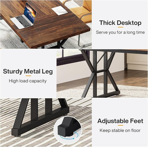 70" Executive Desk For Office Workstation or Pod Casts