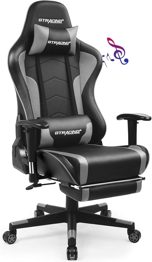 Bluetooth Gaming Chair With Footrest For Home Office