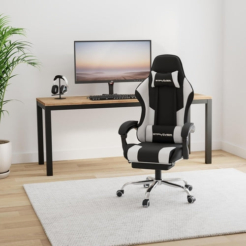 Ergonomic Gaming Chair With Footrest And Lumbar Support For Long Hours Of Gaming And Work