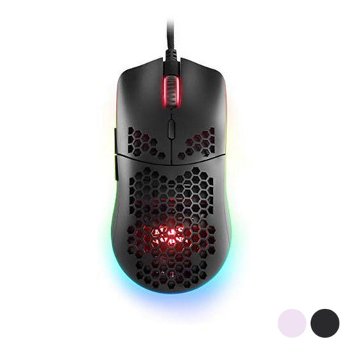 Ratón Gaming RGB LED Mars Gaming MMAX con siete botones y sensor óptico para precisión y velocidad e iluminación RGB