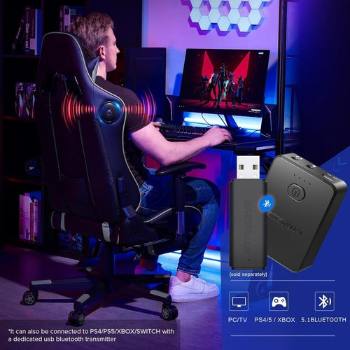 Bluetooth Gaming Chair With Footrest For Home Office