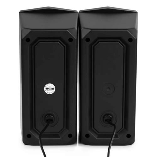 Dual 2.0 Computer Gaming Speakers with LED RGB Lights