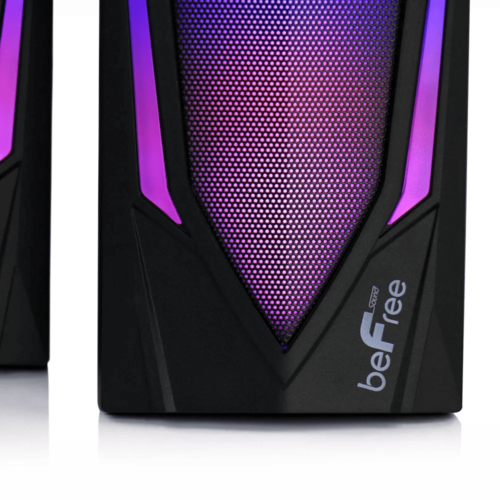 Dual 2.0 Computer Gaming Speakers with LED RGB Lights