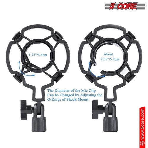 5Core Micrófono para Pódcast Todo en Uno Kit Profesional Condensador Diafragma Grande con Filtro Antipop, Soporte Antichoque, Trípode