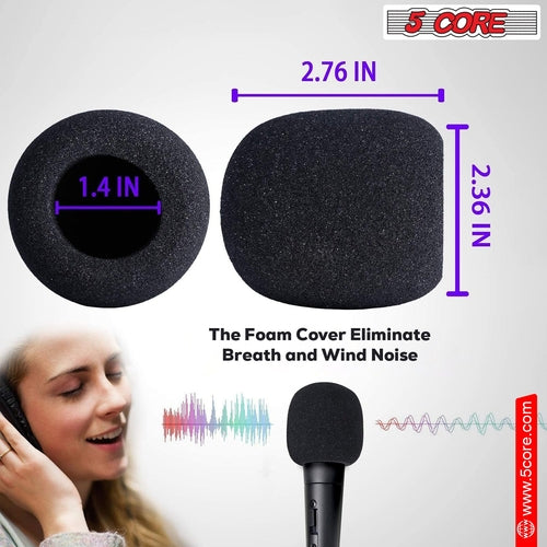 5Core Micrófono para Pódcast Todo en Uno Kit Profesional Condensador Diafragma Grande con Filtro Antipop, Soporte Antichoque, Trípode