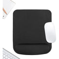 Black Ergonomic Mouse Pad w/ Wrist Rest - Comfort Memory Foam Support