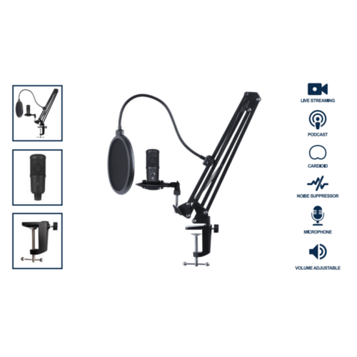 Emerson USB Gaming Microphone For Streaming And Podcasting Condenser USB Mic With Cardioid Pattern