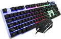 Paquete de teclado y ratón Jedel GK100 blanco para juegos, con cable USB, teclado retroiluminado RGB de 104 teclas con teclas multimedia