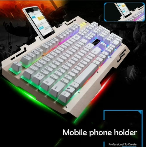 Teclado y ratón de gaming con cable USB Ninja Dragons NX900 con teclas multimedia y diseño ergonómico antideslizante