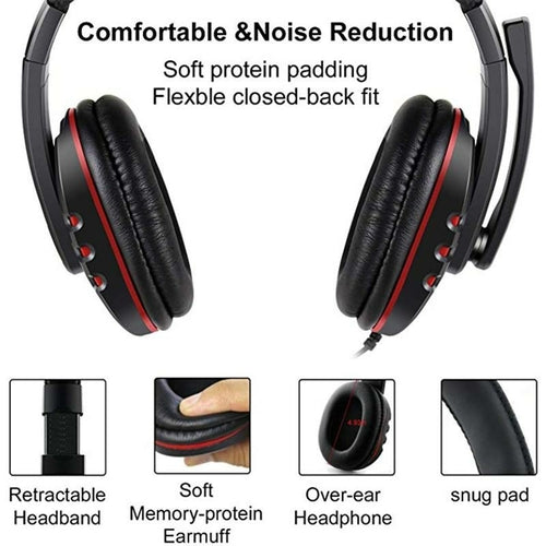 Auriculares estéreo con cable para juegos Dragon Space G3600 para Xbox y PC con micrófono nítido